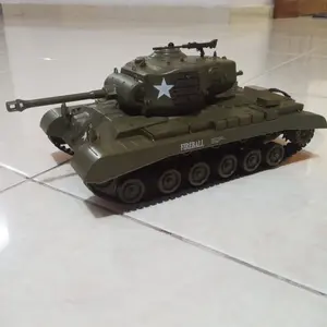 TANK RC US M4A3 SHERMAN BATTLE VS TANK