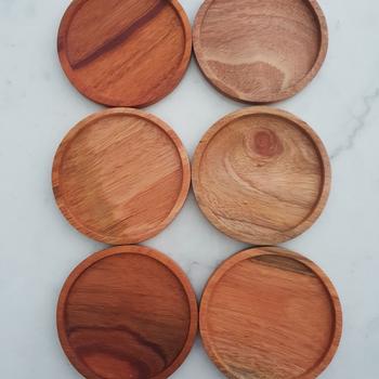 Product Review of SALE !!! wood coaster Rustic / tatakan gelas kayu diameter 10cm from Tokopedia customer review 0