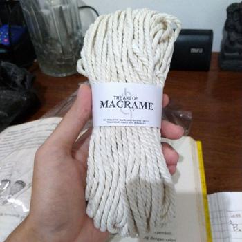 Product Review of TALI KATUN MACRAME COTTON ROPE BENANG MAKRAME from Tokopedia customer review 0
