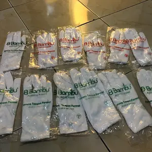 Sarung tangan kain Putih isi 24pcs 12 Pasang Formal Anti Virus size L