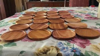 Product Review of SALE !!! wood coaster Rustic / tatakan gelas kayu diameter 10cm from Tokopedia customer review 0