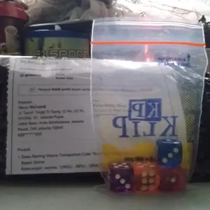 Dadu Bening Warna Transparant Dice Color Toys Pelengkap Mainan Board Game