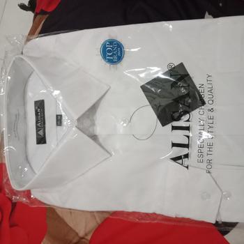 Product Review of JUMBO XXL -XXXXL Alisan Kemeja Pria Polos Putih Reguler Lengan Panjang from Tokopedia customer review 0