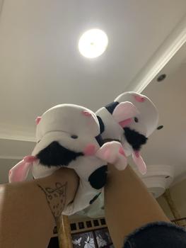 Product Review of SANDAL SEPATU KAMAR/INDOOR KARAKTER BONEKA SAPI COW HIPPO BULU HALUS from Tokopedia customer review 0
