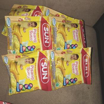 Product Review of SUN BUBUR SEREAL SUSU PISANG SACHET 20 GR X 1 PCS from Tokopedia customer review 1