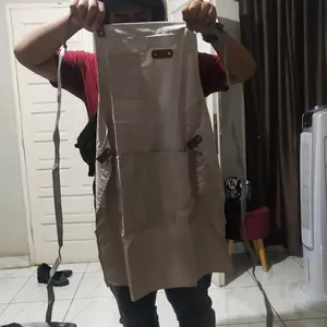 Apron waterproof celemek masak anti air  Pria Wanita Chef Pelayan Cafe waiter Original Handmade Tali