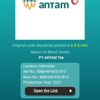 Product Review of Logam Mulia Antam 1 Gr Sertifikat Press from Tokopedia customer review 2