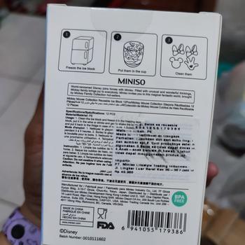 Product Review of Es Batu Miniso - Mickey Mouse Collection Reusable Ice Block (12 Pcs) from Tokopedia customer review 1