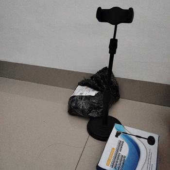 Product Review of STAND HP ADJUSTABLE UNIVERSAL / HOLDER MEJA / HOLDER STAND LIVE  / STAND HP ROTARI 360 STAND HP HD25 / STAND HD25 from Tokopedia customer review 0