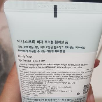 Product Review of Innisfree Bija Trouble Cleansing Foam 150g - Cleanser from Tokopedia customer review 1