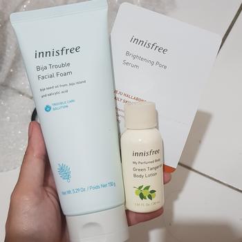 Product Review of Innisfree Bija Trouble Cleansing Foam 150g - Cleanser from Tokopedia customer review 0