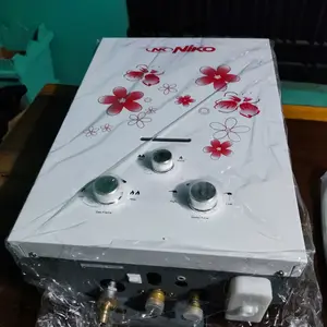 NIKO Gas Water Heater Pemanas Air Tempered Glass NK-6LN Hitam Stainless