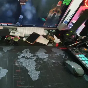 Mousepad Mouse Pad Gaming Super besar motif Peta Dunia 300 x 800 mm