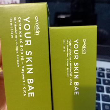 Product Review of Avoskin Your Skin Bae Mugwort Series (Toner+Serum) from Tokopedia customer review 0