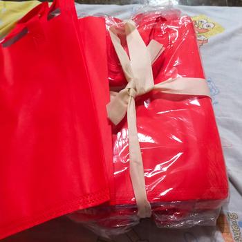 Product Review of Tas Spunbond Handle uk 25x35x8 / Goodie Bag / Tas Kain Polos from Tokopedia customer review 1