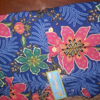 Product Review of Daster 19 pendek lengan 3/4 kencana ungu original lebel biru from Tokopedia customer review 0