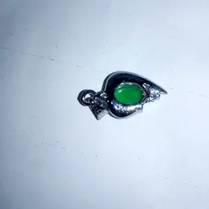 Liontin Batu Giok Hijau Asli Cina Mini - VeE Liontin Pendant Terapi Kesehatan