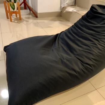 Product Review of BEANBAG WATERPROFF Triangle Size Large Plus ISI | bean bag waterproof sofa from Tokopedia customer review 0