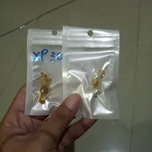anting wanita xuping zirkon batu giok & rambut sedana lapis emas