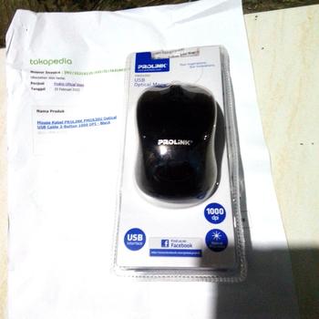 Product Review of Prolink Mouse Wired Cable l 3 buttons l USB Optical 1200DPI l PMO630U from Tokopedia customer review 0