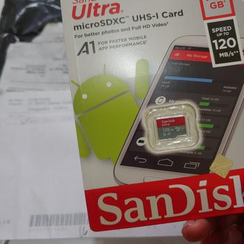 Product Review of Micro SD 128GB Sandisk Ultra A1 UHS-I up to 120Mb/s - Garansi Resmi from Tokopedia customer review 1