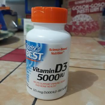 Product Review of Doctor's Best vitamin D3 immune n bone 125 mcg 5000 IU 180 360 softgel from Tokopedia customer review 0