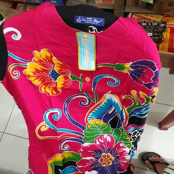 Product Review of Daster 19 pendek lengan 3/4 kencana ungu original lebel biru from Tokopedia customer review 0
