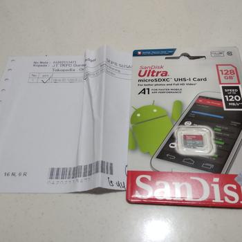 Product Review of Micro SD 128GB Sandisk Ultra A1 UHS-I up to 120Mb/s - Garansi Resmi from Tokopedia customer review 1