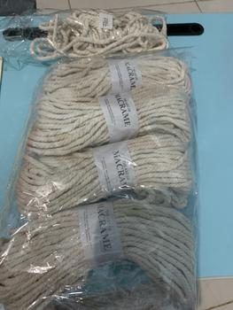 Product Review of TALI KATUN MACRAME COTTON ROPE BENANG MAKRAME from Tokopedia customer review 0