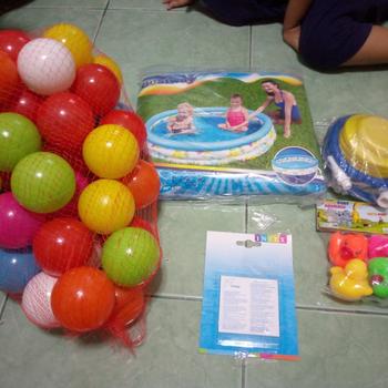 Product Review of Kolam Renang Karet Anak/Bayi Murah Jumbo Besar 122cm Free Pompa from Tokopedia customer review 0