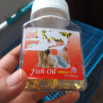 Product Review of MINYAK IKAN FISH OIL VITAMIN OMEGA BULU KUCING ANJING HAMSTER 1 BUTIR from Tokopedia customer review 0