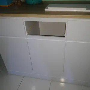 Pira - Arya Sb120 Bufet Dapur Putih Glossy White - White Glossy - Yellow Oak