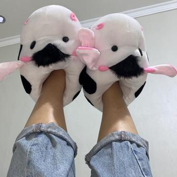 Product Review of SANDAL SEPATU KAMAR/INDOOR KARAKTER BONEKA SAPI COW HIPPO BULU HALUS from Tokopedia customer review 0