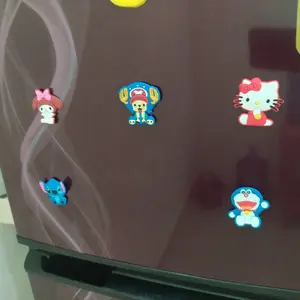 Tempelan Kulkas Karakter Kartun Dari Bahan Karet Motif Doraemon Hello Kitty Stitch Rilakkuma Baymax Chopper Dan Melody