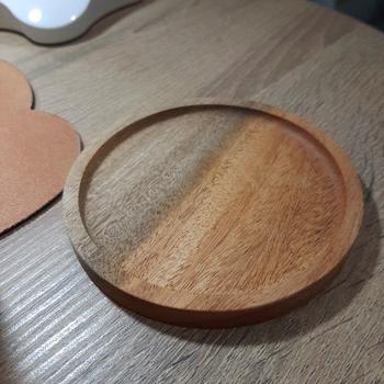 Product Review of SALE !!! wood coaster Rustic / tatakan gelas kayu diameter 10cm from Tokopedia customer review 1