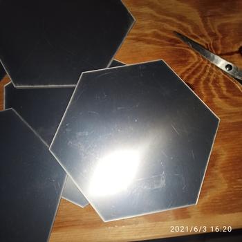 Product Review of Hiasan Dinding Acrylic HEXAGONAL Impor Mirror Wall Stiker from Tokopedia customer review 0