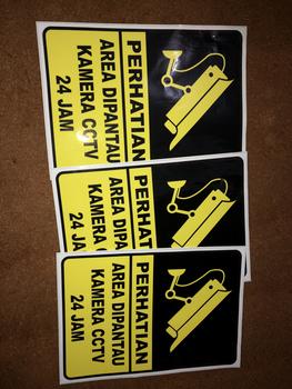 Product Review of STIKER KAMERA CCTV 16X22,5CM from Tokopedia customer review 2