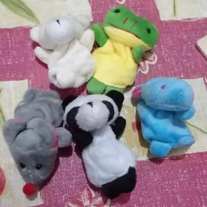 Animal Finger Puppet 10 Pcs - Boneka Jari Tangan Berbahan Kain Lembut