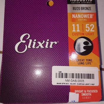 Product Review of Senar Gitar Elixir Acoustic 11027 Cstm Light (11-52) nano from Tokopedia customer review 1