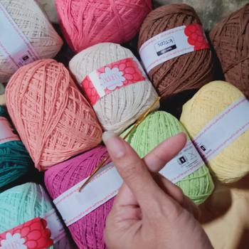 Product Review of Benang Rajut Katun Polos Seruni -KT010 from Tokopedia customer review 0