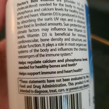 Product Review of Doctor's Best vitamin D3 immune n bone 125 mcg 5000 IU 180 360 softgel from Tokopedia customer review 0