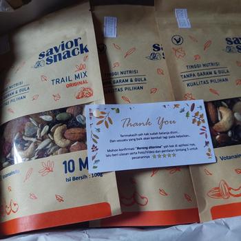 Product Review of CEMILAN SEHAT ORGANIC KACANG KACANGAN BIJI BIJIAN MIX FRUIT DRIED from Tokopedia customer review 0