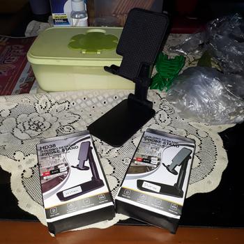 Product Review of Holder Hp Meja Dudukan Hp Meja Stand Hp Universal Stand Meja HD23 Lazypop Handphone PREMI from Tokopedia customer review 0