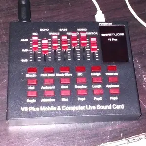 TaffSTUDIO Bluetooth USB External Soundcard Live Stream Mic - V8 Plus