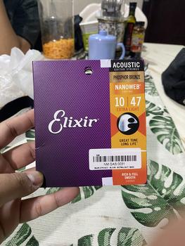 Product Review of Senar Gitar Elixir Acoustic Xtra Light 16002 10-47 Phosphor Bronze from Tokopedia customer review 0