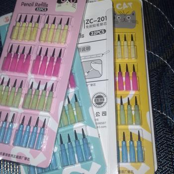 Product Review of Isi Ulang Pensil Peluru ZC-201 Kucing Lantu Susun Bensia Refill Refil from Tokopedia customer review 0