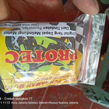 Product Review of key touch kunci rahasia alarm pengaman motor sensor sentuh jari PROTEC from Tokopedia customer review 1