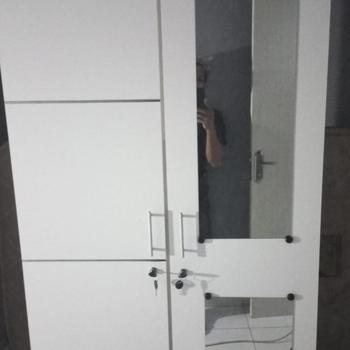 Product Review of OSFRANS Termurah Lemari Pakaian 2 Pintu + Cermin Alba 2m ALBABAZ ARUNA from Tokopedia customer review 0