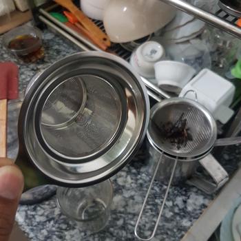 Product Review of HOMU - CHINAMI Filter Saringan Teh Reusable Tea Infuser Strainer Stainless Steel / Alat Pembuat Teh from Tokopedia customer review 0
