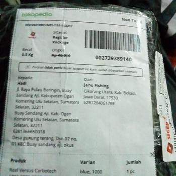 Product Review of Reel Versus Carbotech SW 1000-6000 Power handle Body carbon from Tokopedia customer review 3